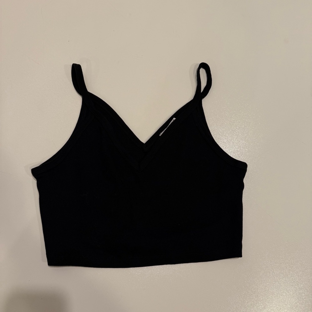 Zara Black Cropped Tank Top